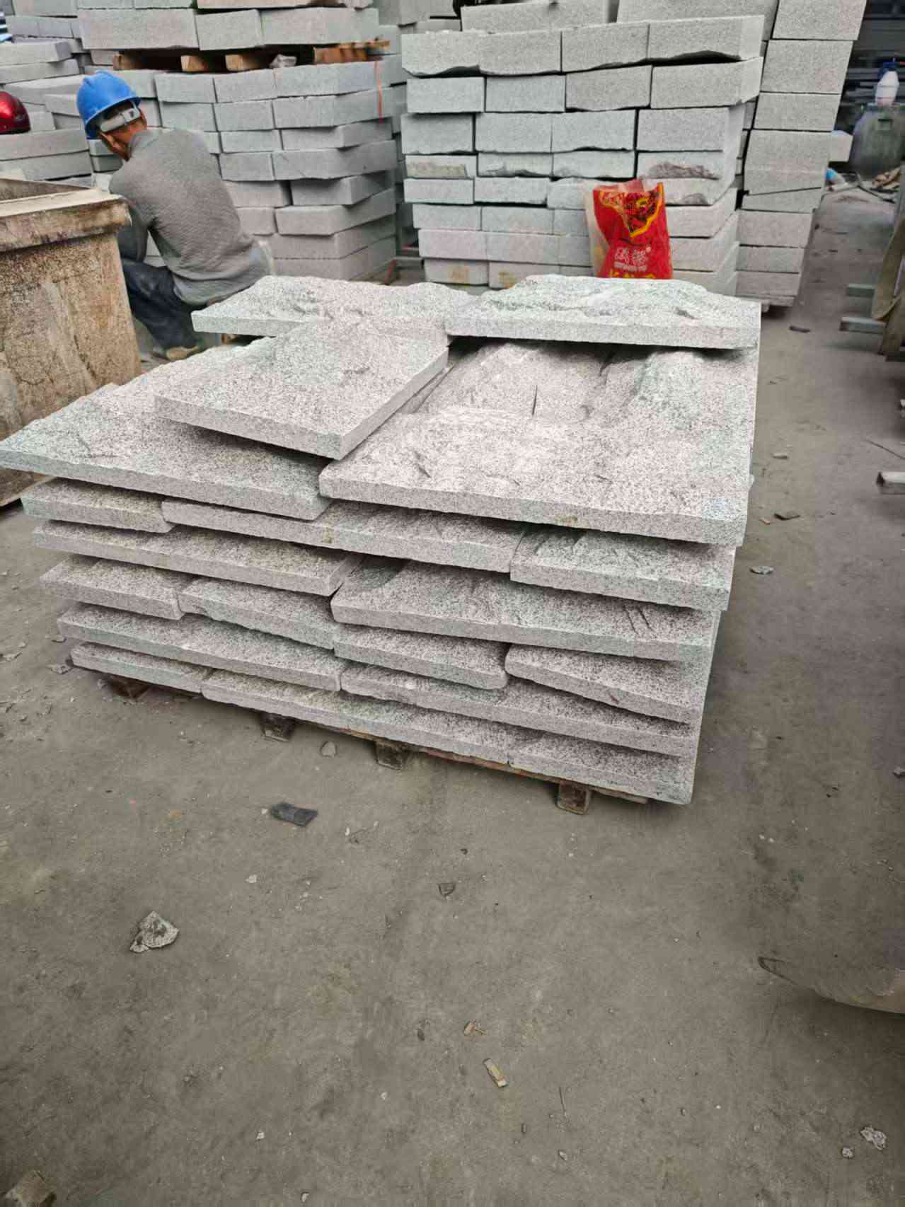 宁波芝麻白蘑菇石，自然面