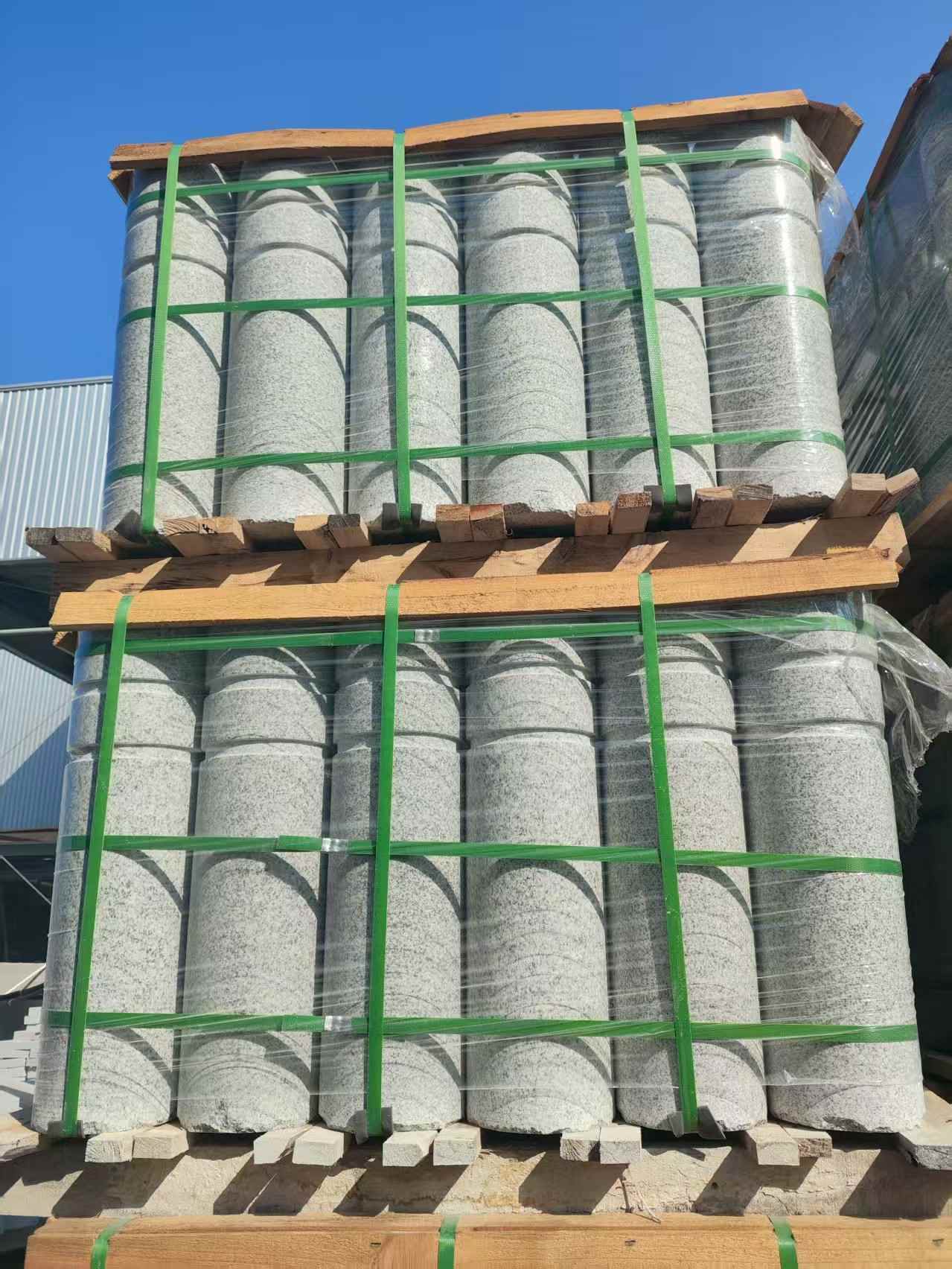 宁波挡车柱芝麻白 挡车石