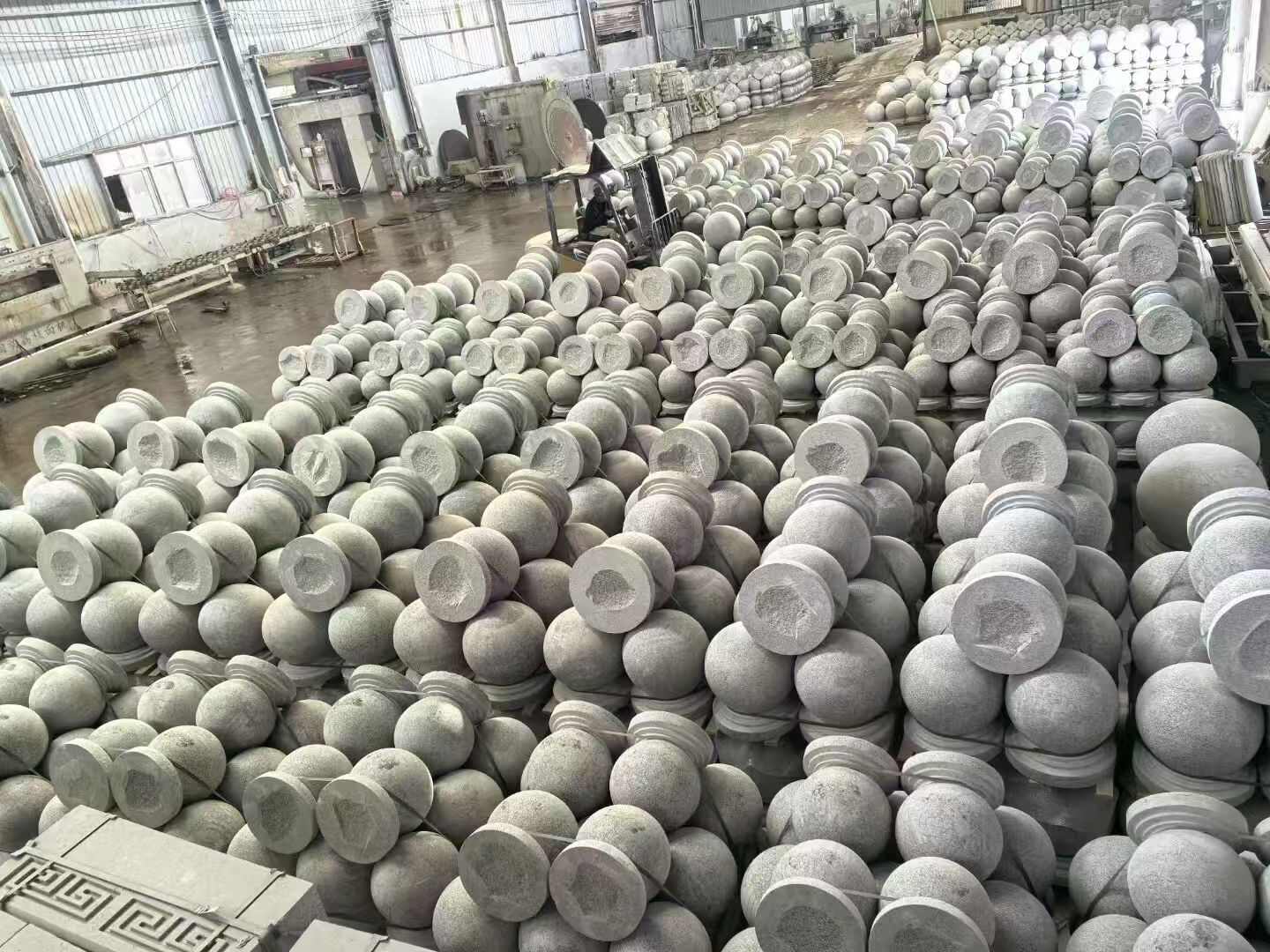 宁波芝麻白圆球 石球 挡车球